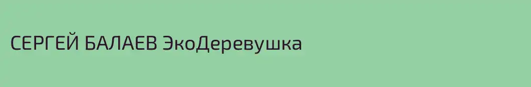 СЕРГЕЙ БАЛАЕВ ЭкоДеревушка
